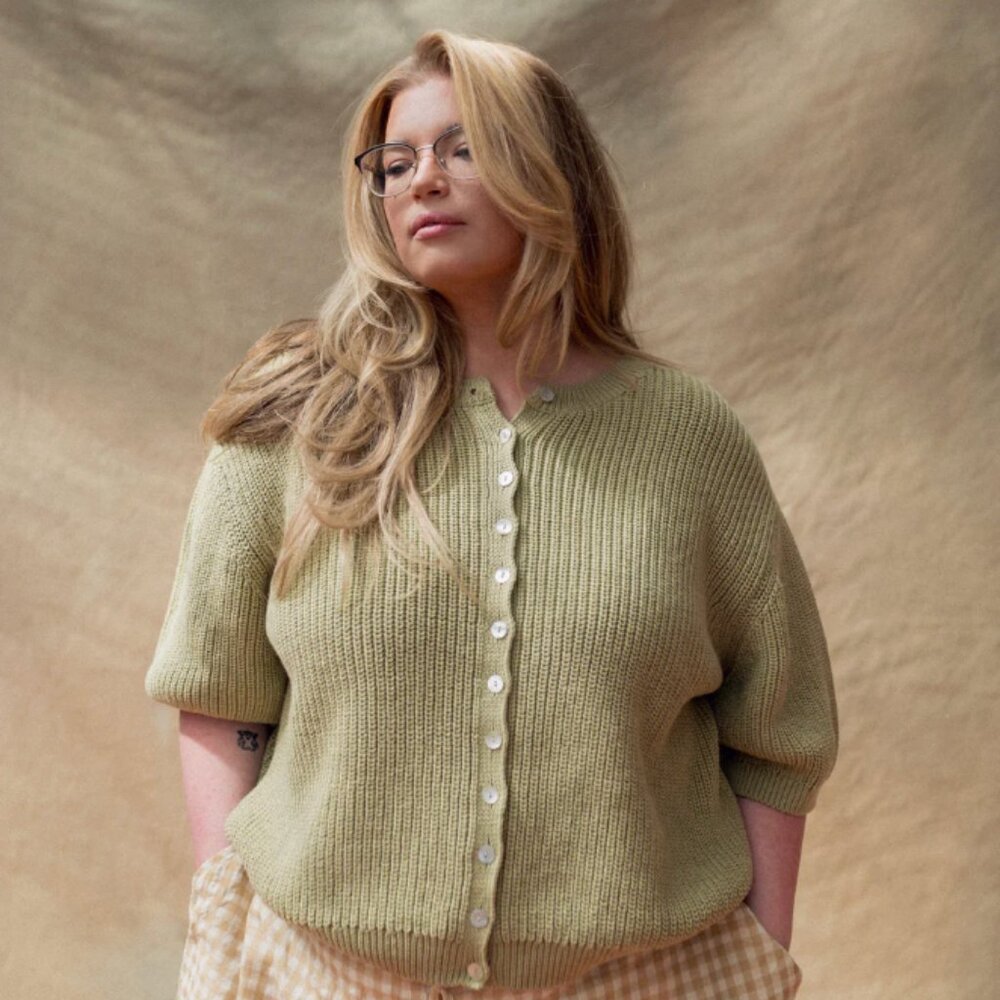 Sonderhaus Coastal Cardigan size L green